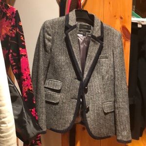 J Crew Tweed School Boy blazer
